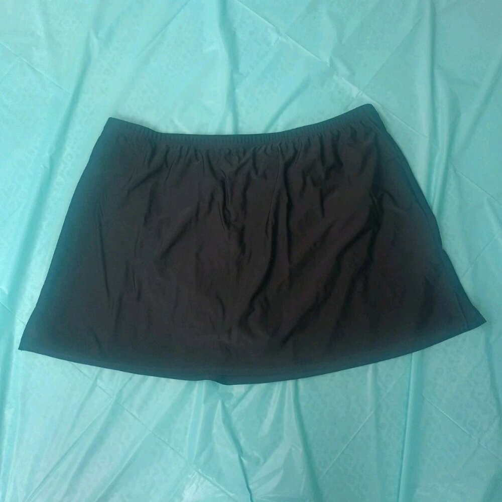 Croft & Barrow 22W Black Swim Skirt Built in Panty 2x Plus Size Swim Bottoms